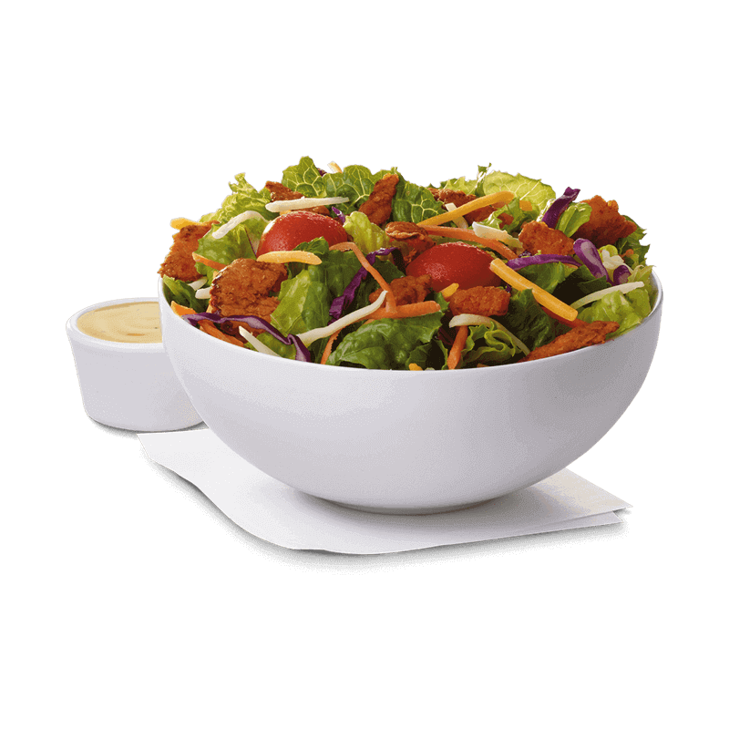 calories in tossed salad with ranch dressing