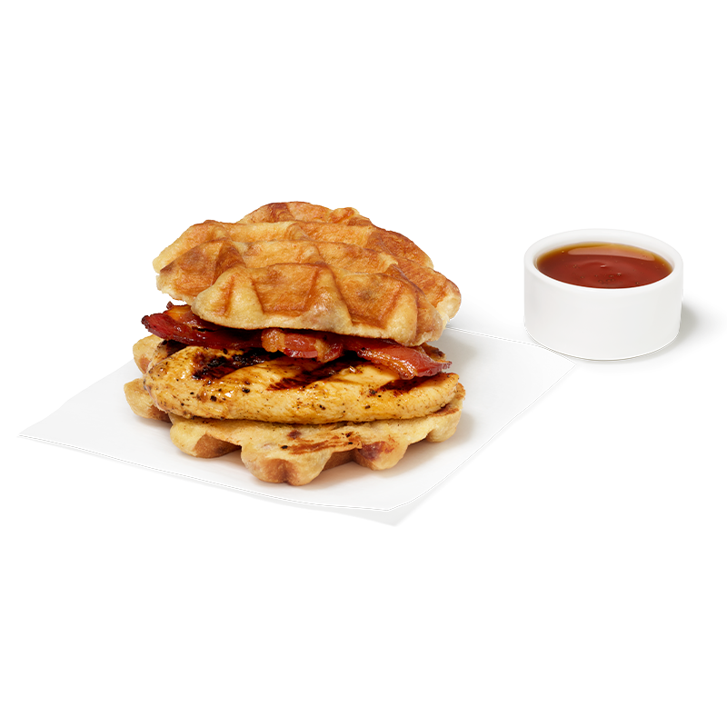 Chicken & Waffles Sandwich w/ Grilled Filet
