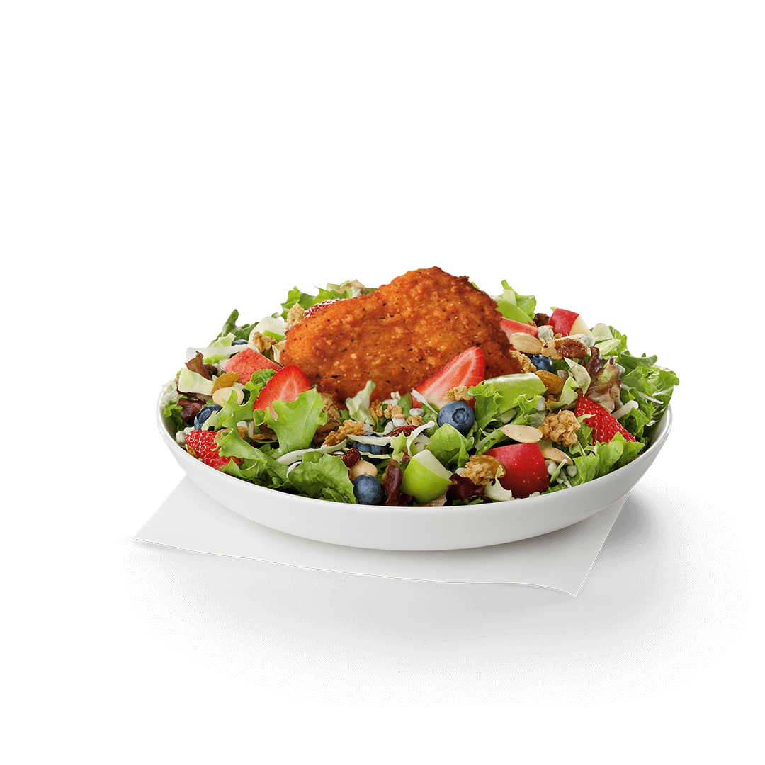 Ensalada Chick-fil-A® con un filete de pollo picante