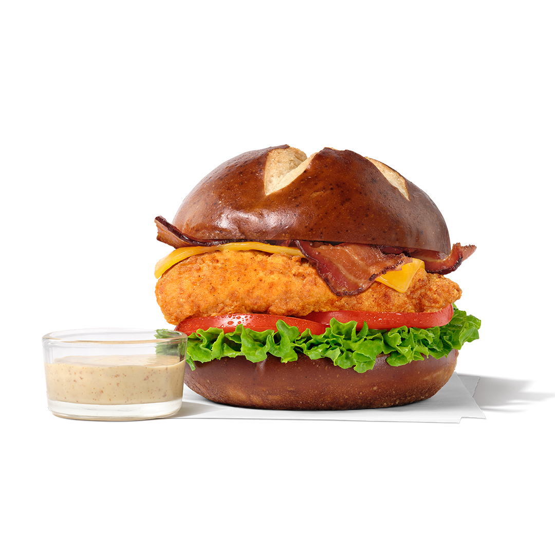 Pretzel Cheddar Club Sandwich w/ Chick-fil-A® Filet