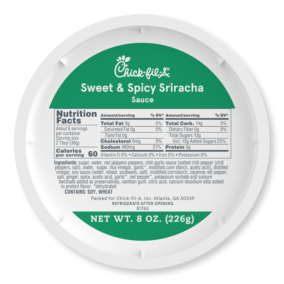 8oz Sweet and Spicy Sriracha Sauce ChickfilA