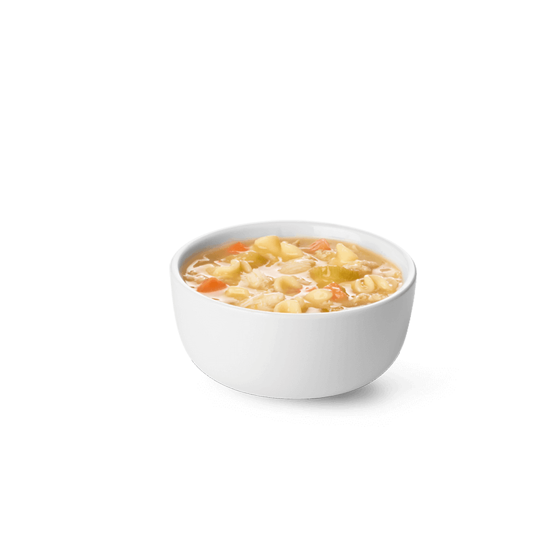 Taza de sopa de pollo
